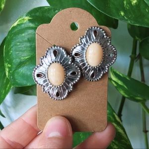 Vintage Silver Western Style Earrings